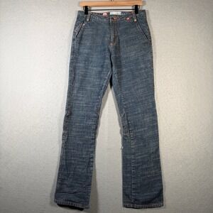 Vintage Ecko Red Denim Foundry Women's Jeans Size 9 Blue Wash Bootcut Flair Y2K